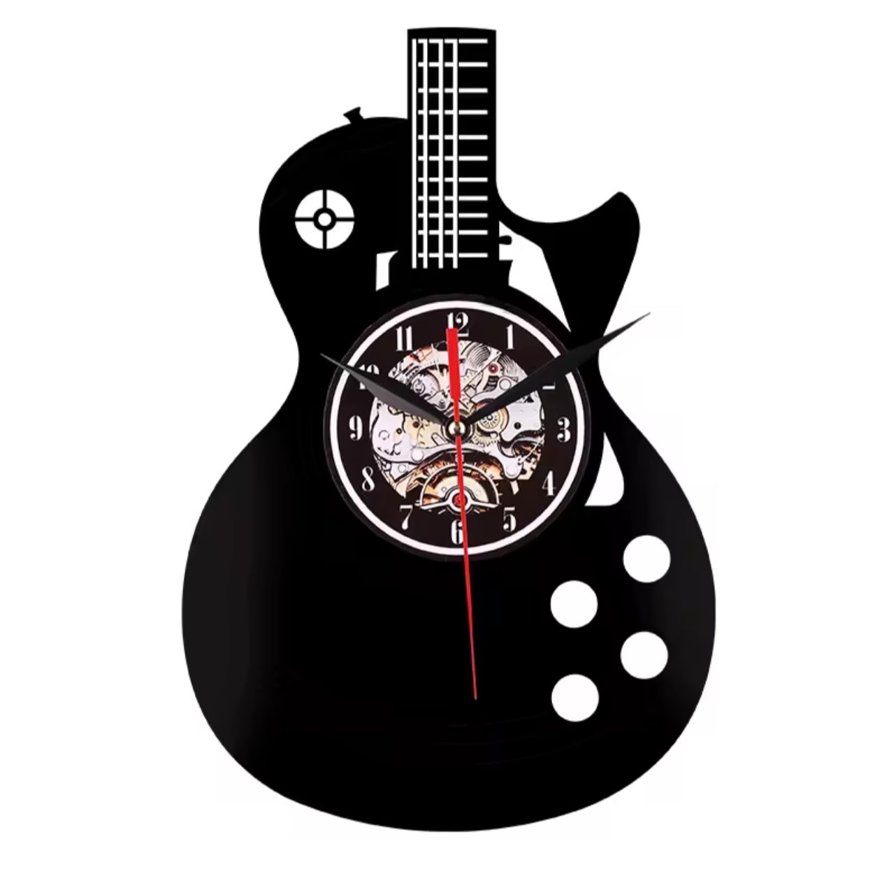 Horloge Murale Guitare Vinyle