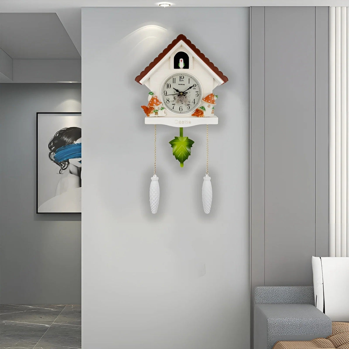 Horloge Murale Chalet Coloré