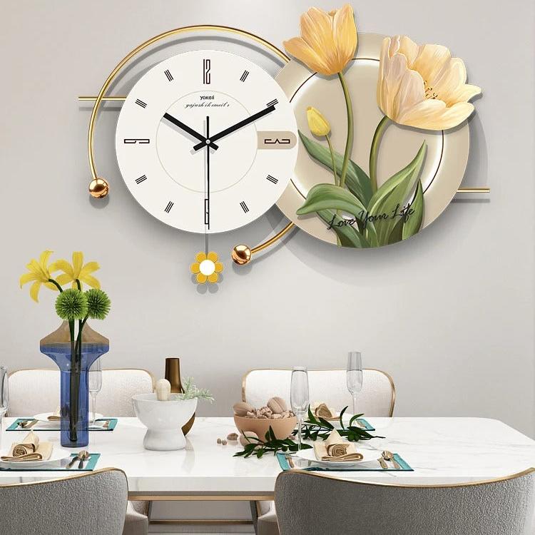 Horloge Murale Fleur Tulipe