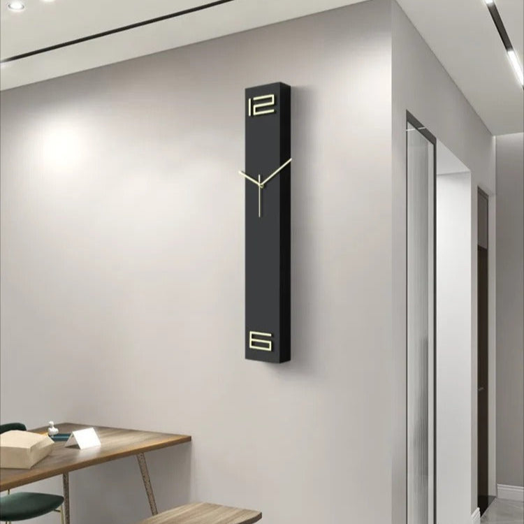 Horloge Murale Noire Rectangulaire