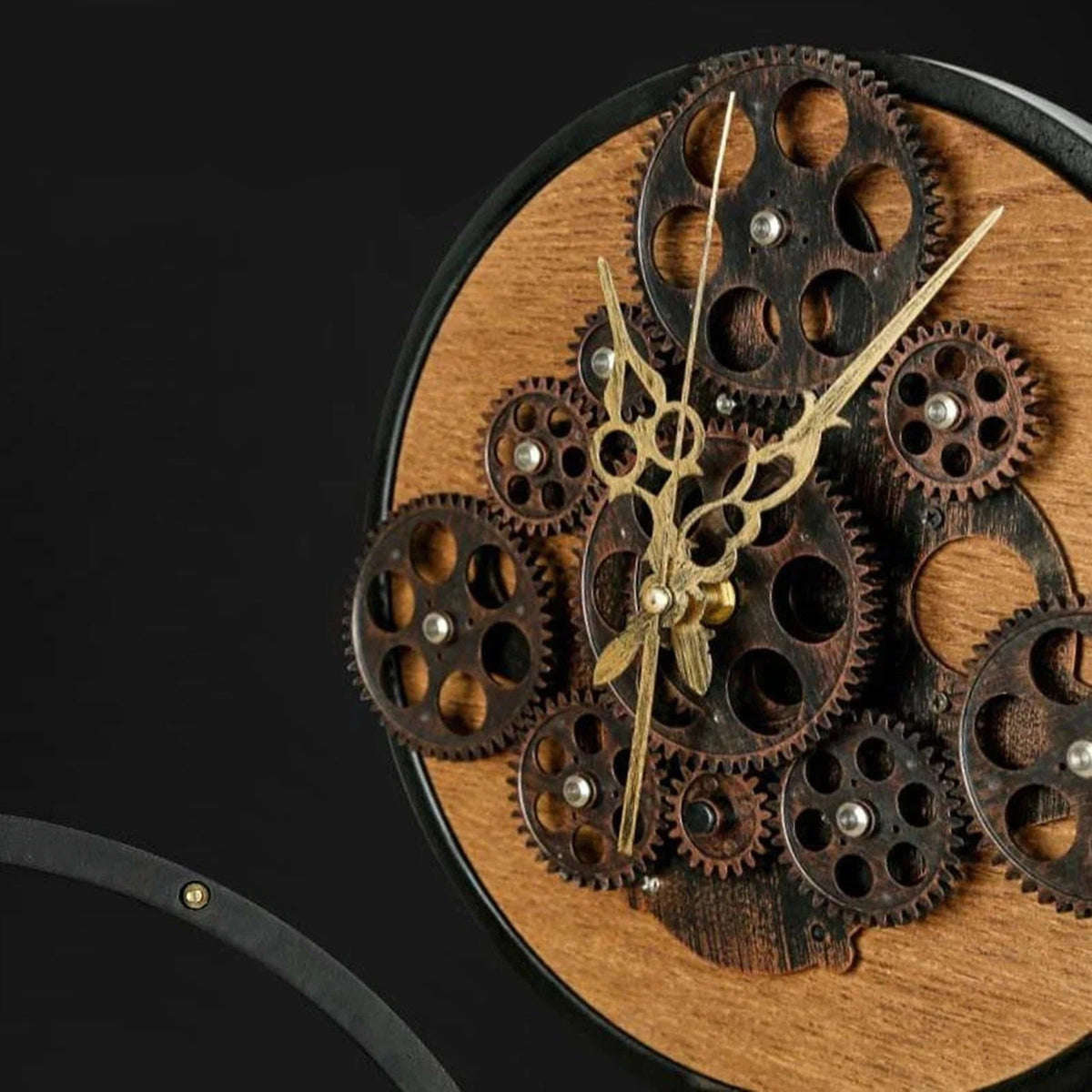 Horloge Murale Rouages Bois