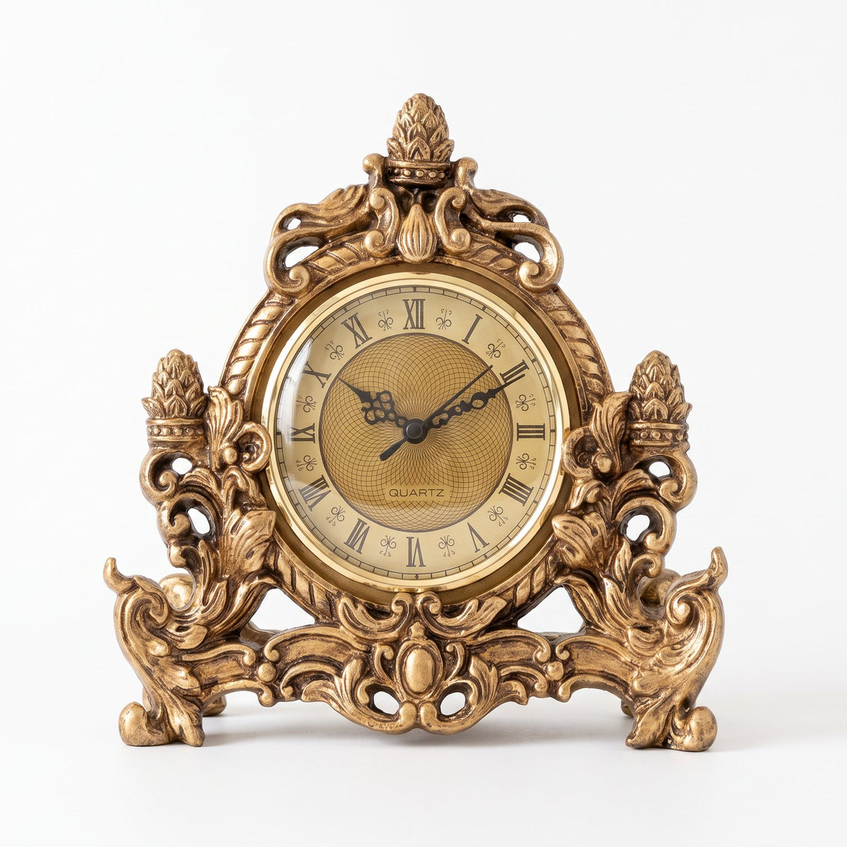 Horloge À Poser Baroque Dorée