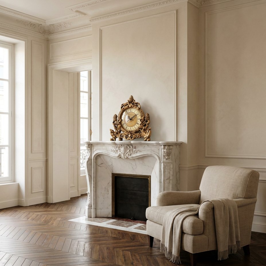 Horloge À Poser Baroque Dorée