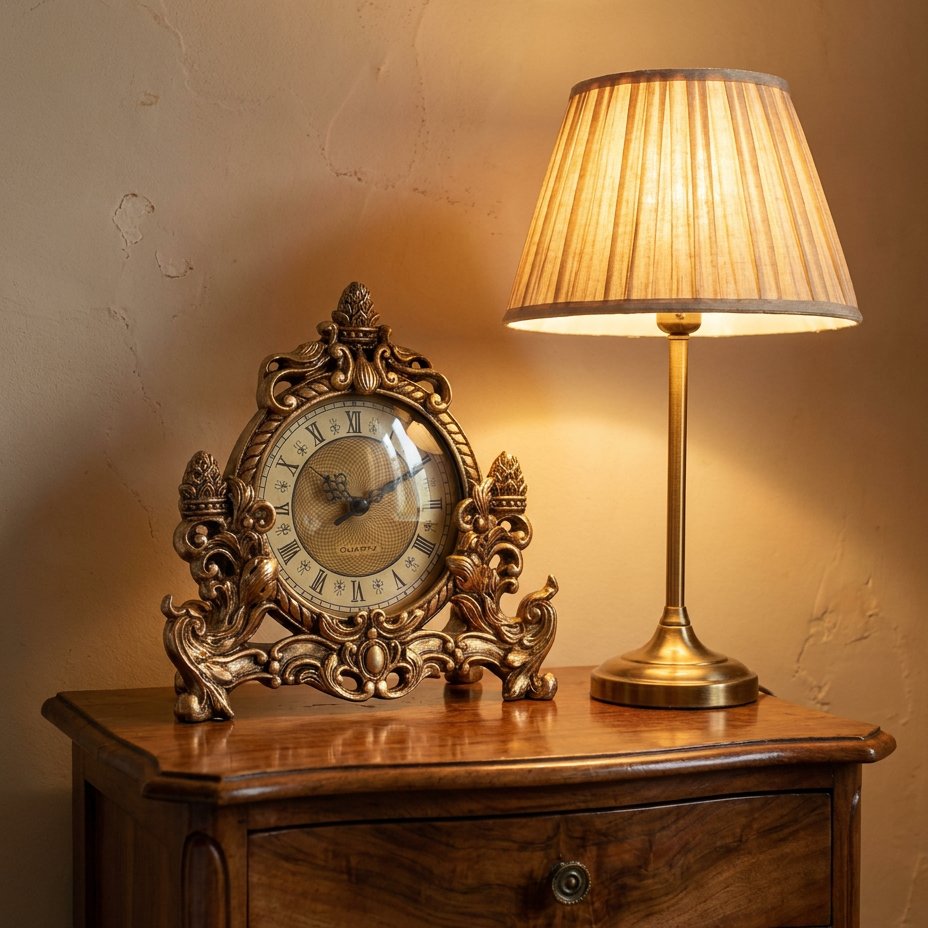Horloge À Poser Baroque Dorée