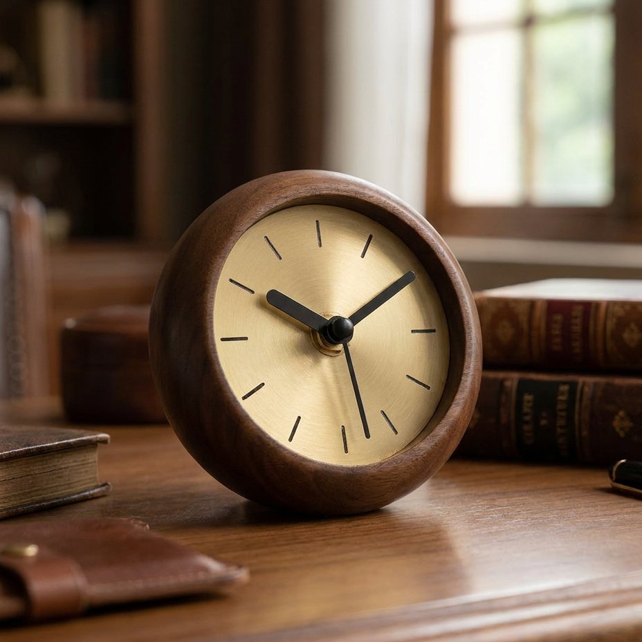 Horloge À Poser Bois Rond