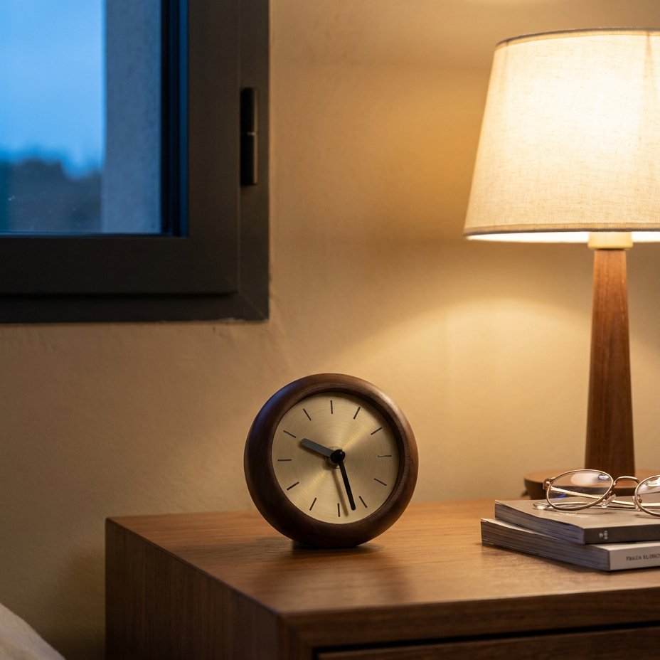 Horloge À Poser Bois Rond