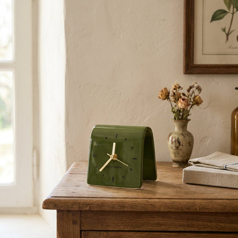Horloge À Poser Verte
