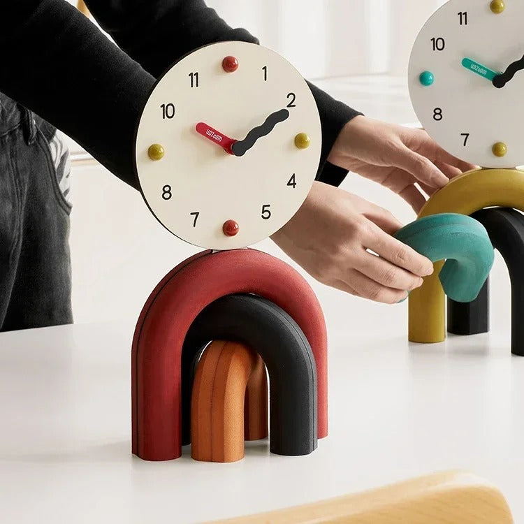Horloge À Poser Arc-En-Ciel