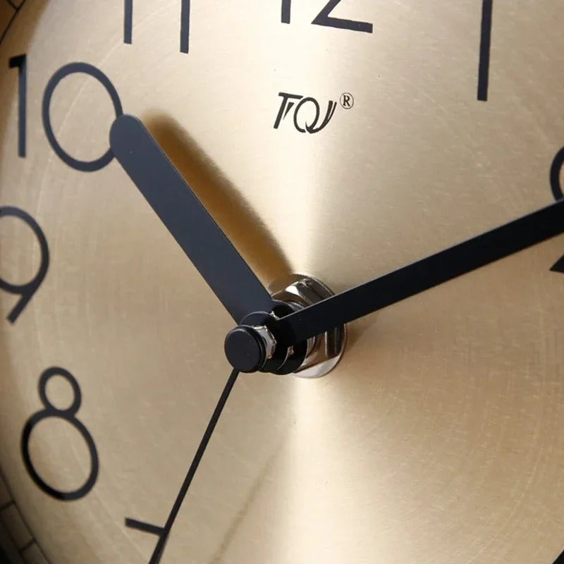 Horloge À Poser Dorée Ronde