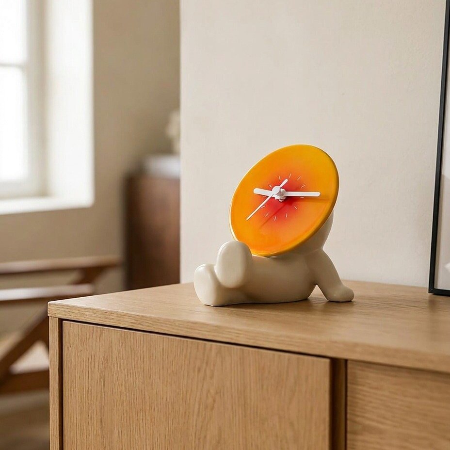 Horloge À poser Orange Moderne