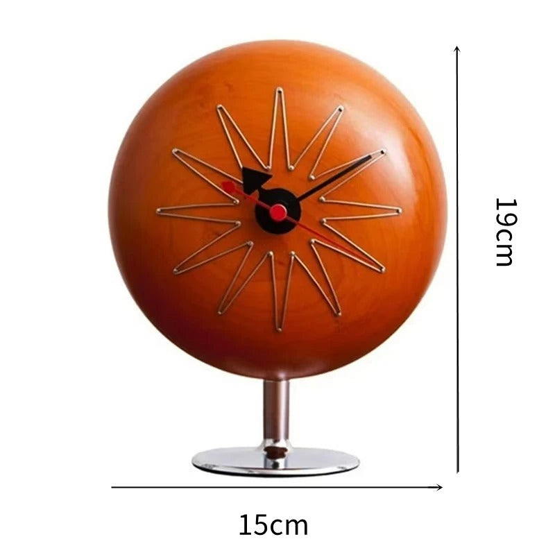 Horloge Murale Étoile Orange