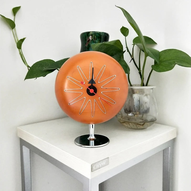 Horloge Murale Étoile Orange