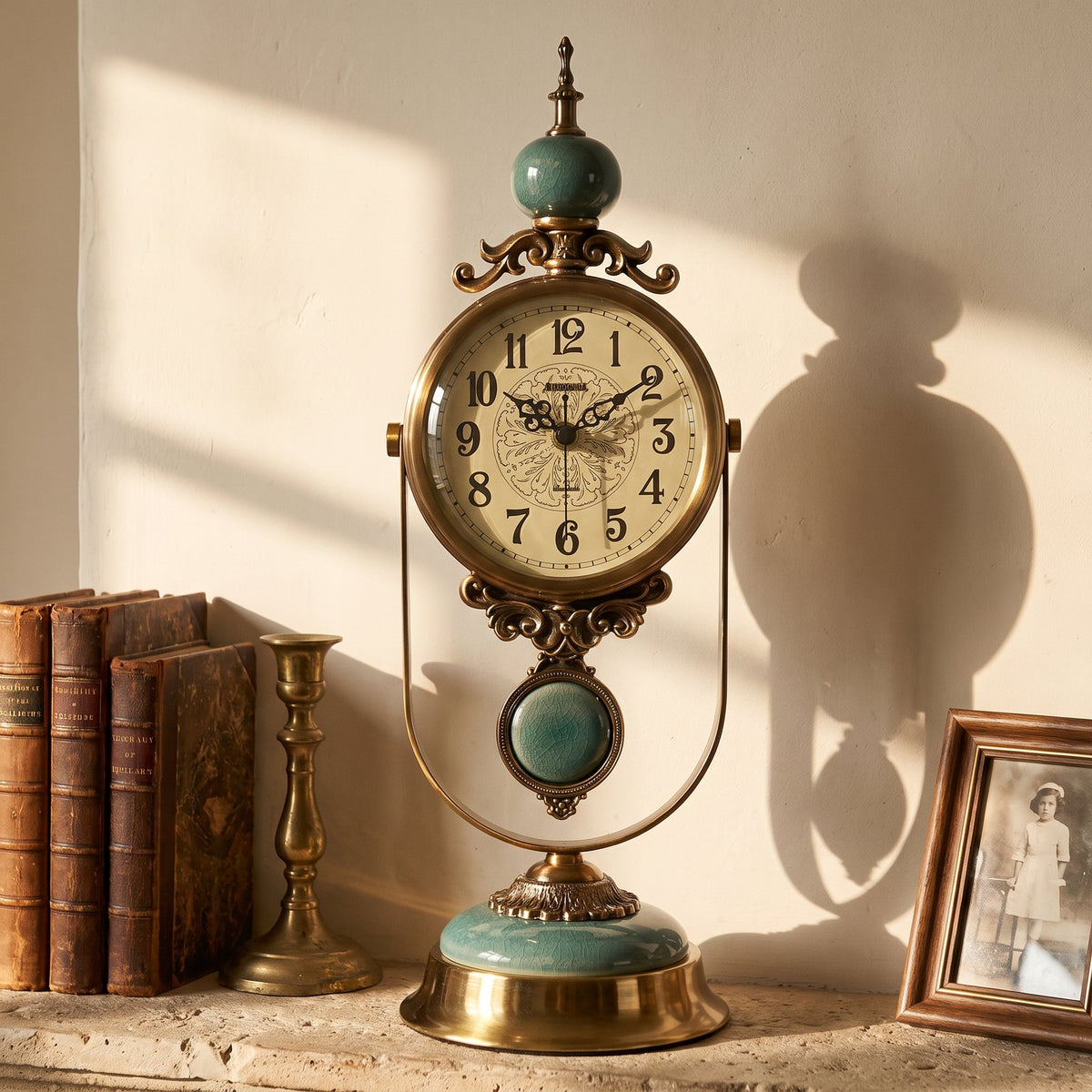 Horloge à Poser Vintage Bronze