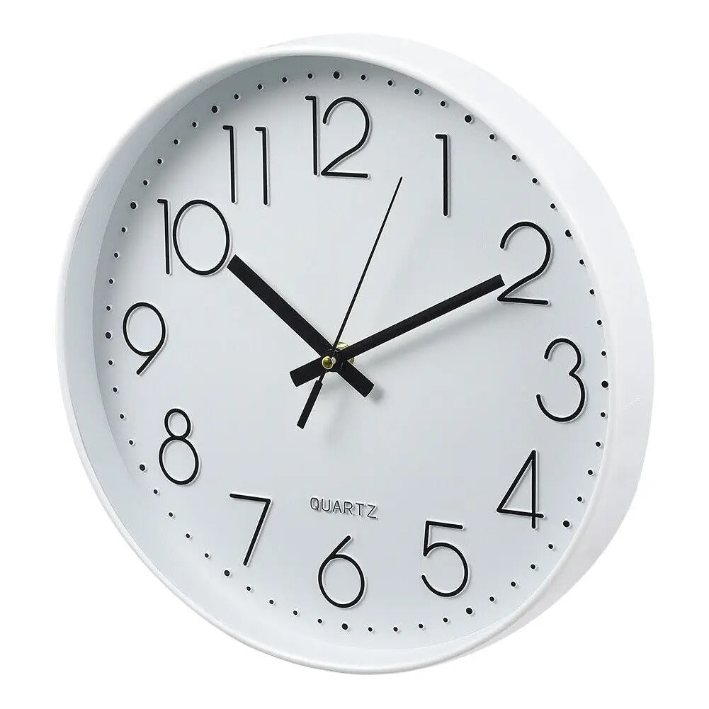 Horloge Murale Chiffres Noirs Design