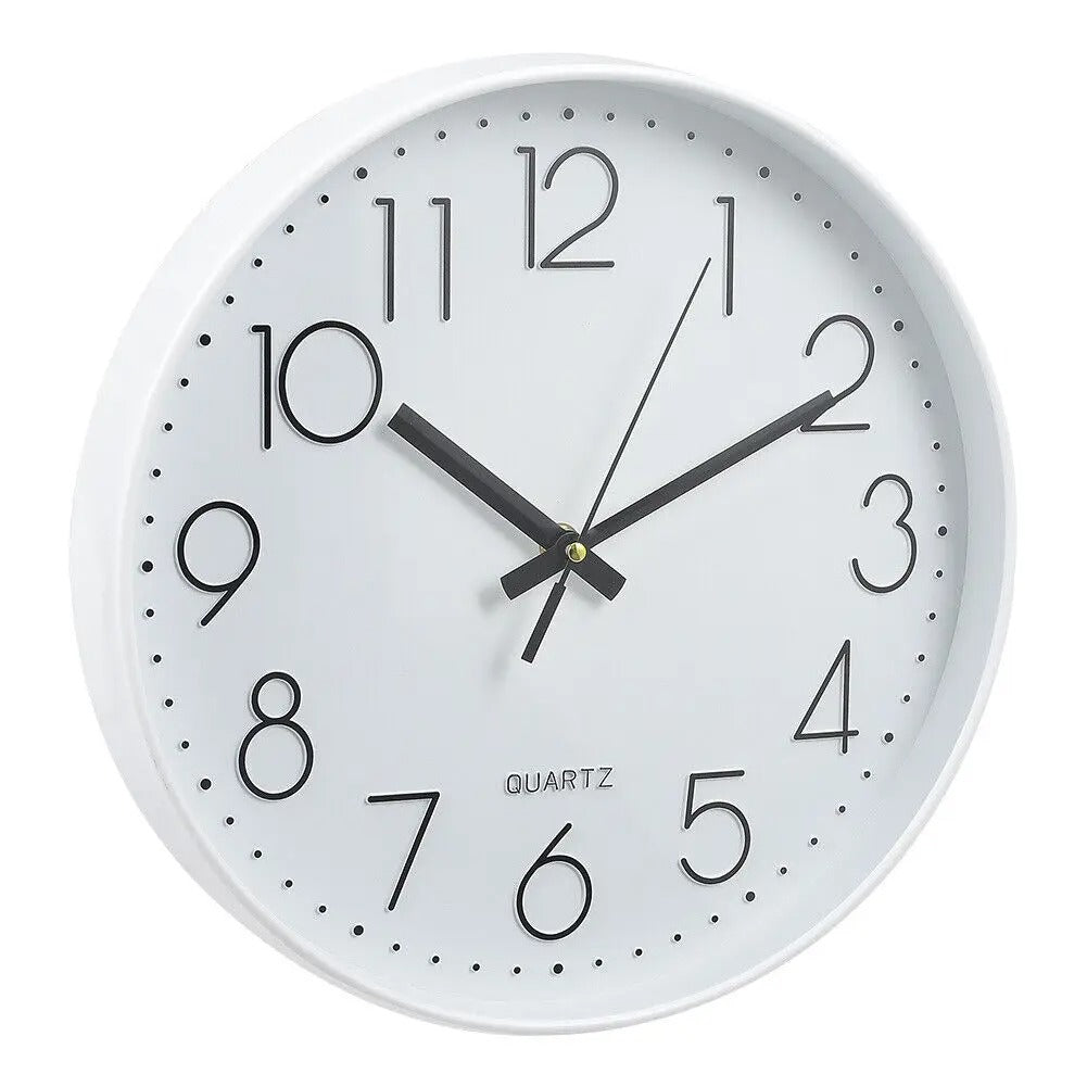 Horloge Murale Chiffres Noirs Design