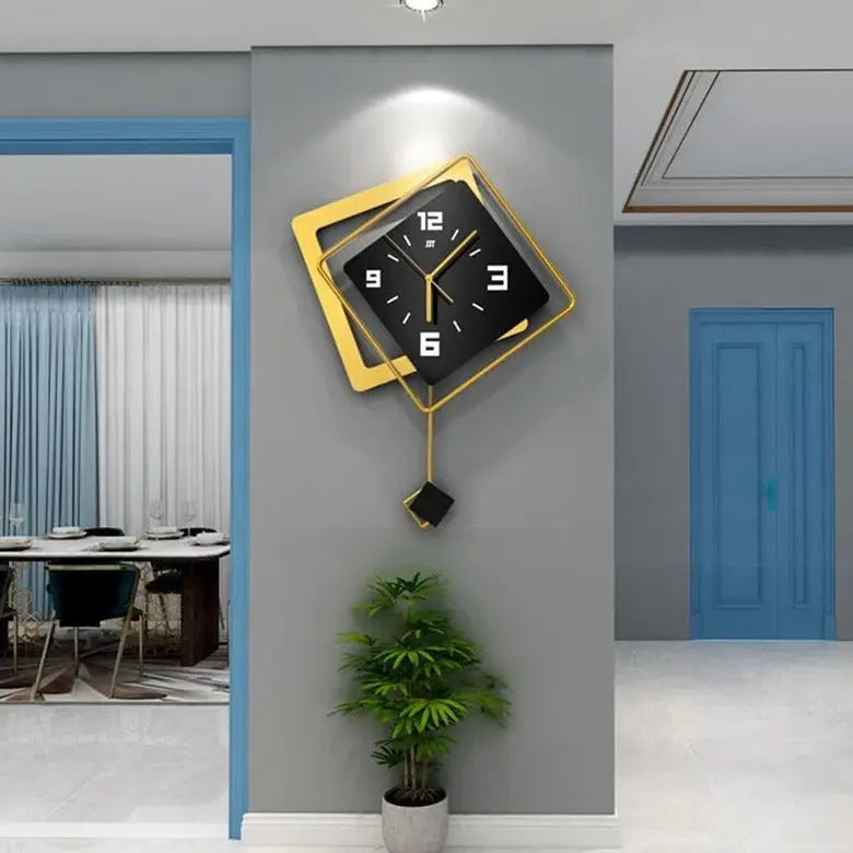 Horloge Murale Carrée Teal