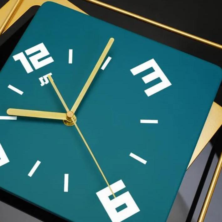 Horloge Murale Carrée Teal
