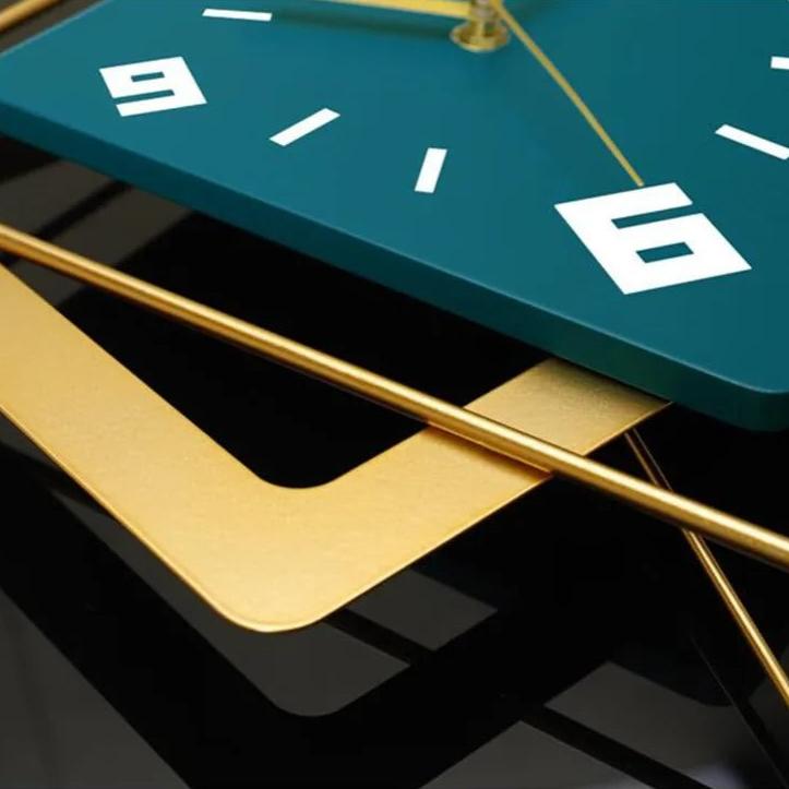 Horloge Murale Carrée Teal