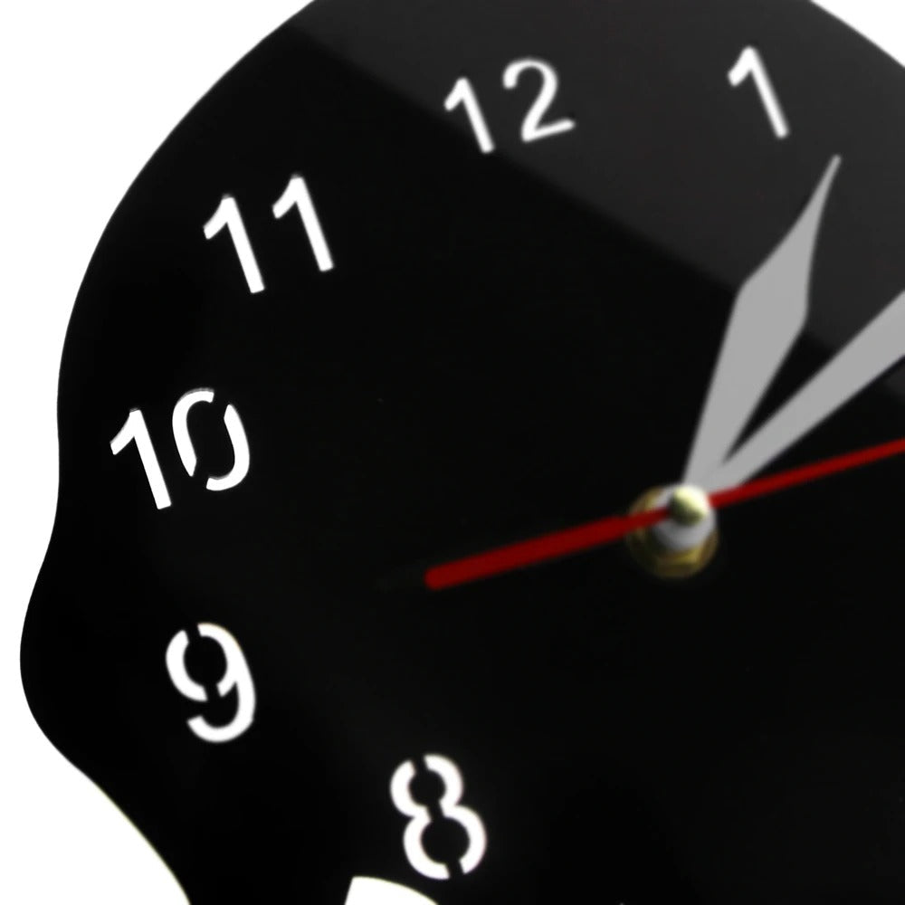 Horloge Murale Silhouette Chat
