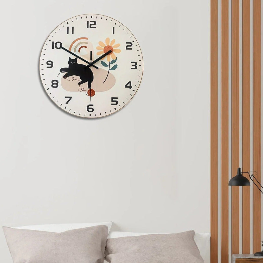 Horloge Murale Chat Design