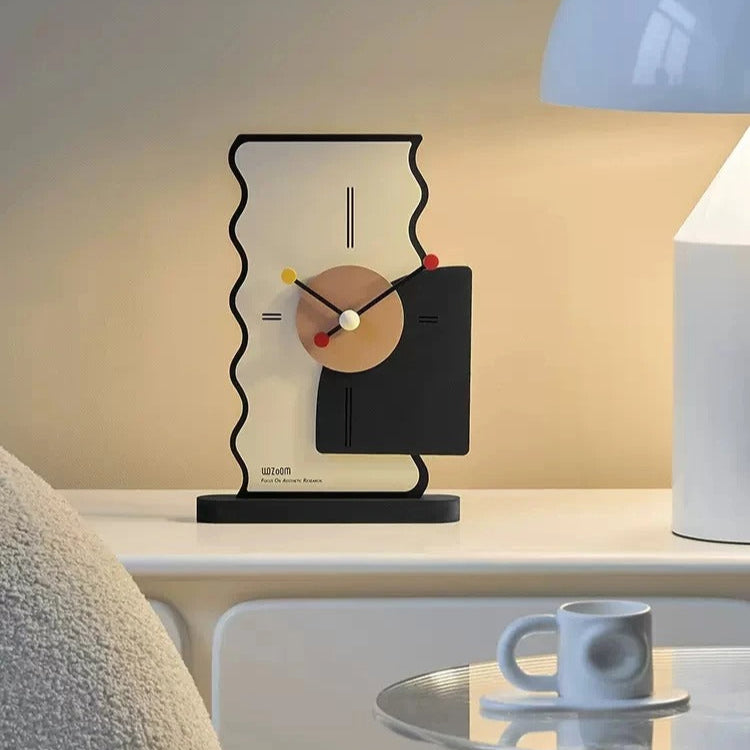 Horloge À Poser Design Abstrait