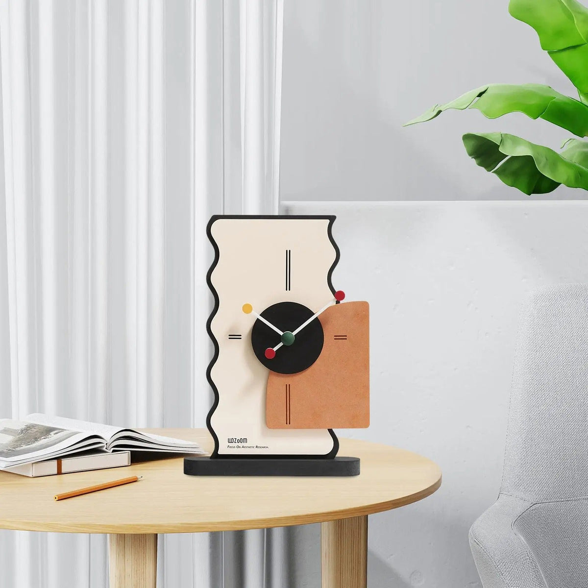 Horloge À Poser Design Abstrait