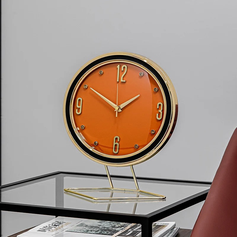 Horloge À Poser Émeraude Or