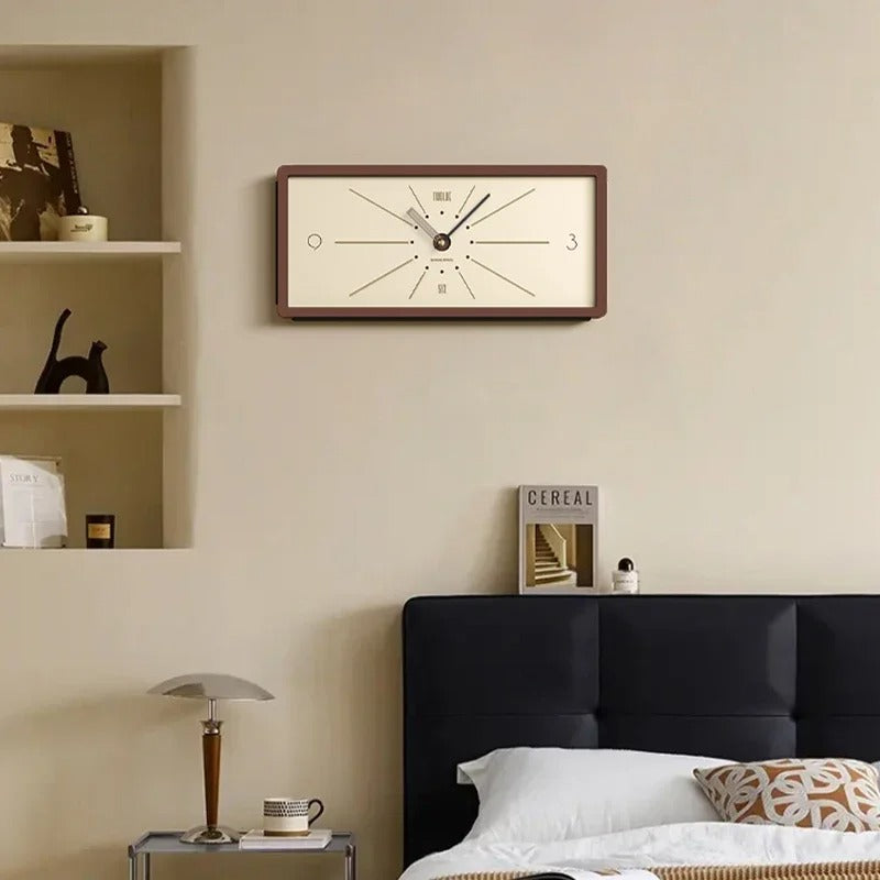 Horloge Murale Rectangulaire Bois