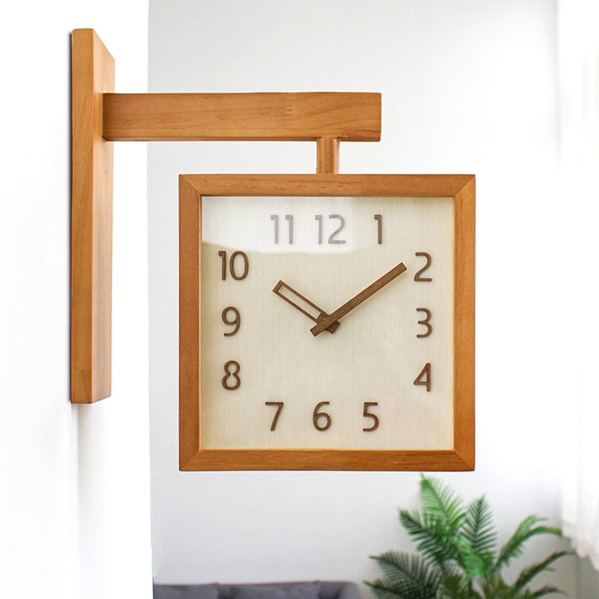Horloge Murale Carrée Bois