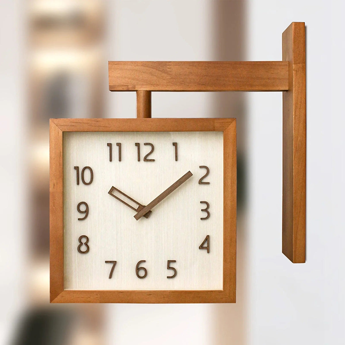 Horloge Murale Carrée Bois