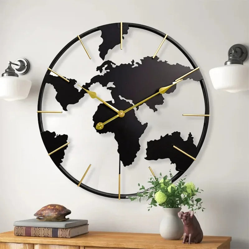 Horloge Murale Monde Métal