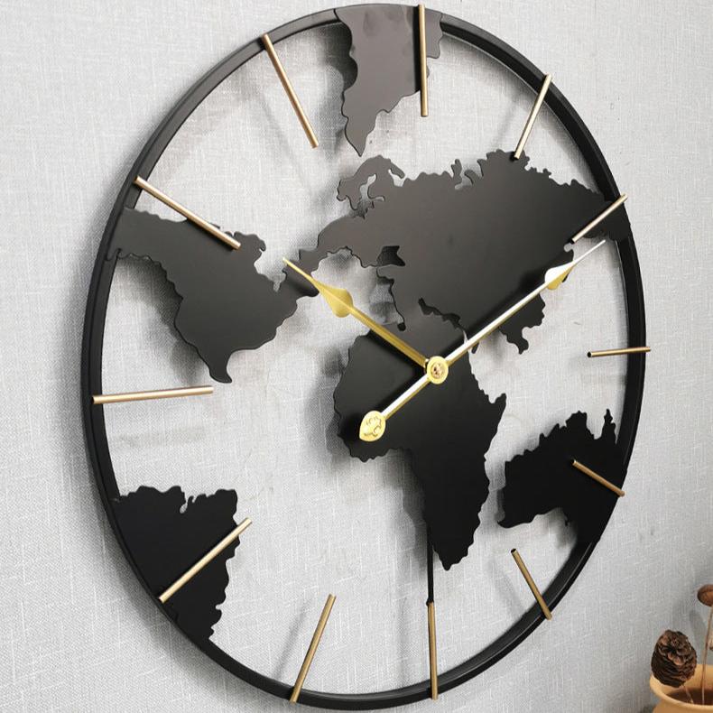 Horloge Murale Monde Métal