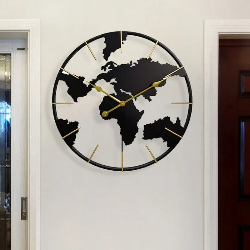Horloge Murale Monde Métal