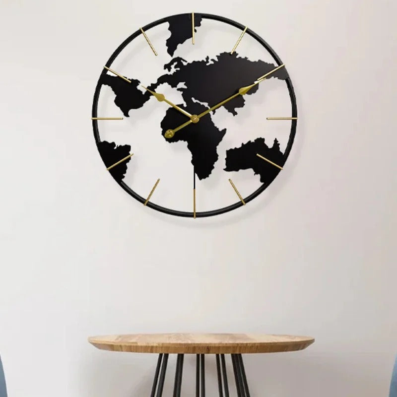 Horloge Murale Monde Métal