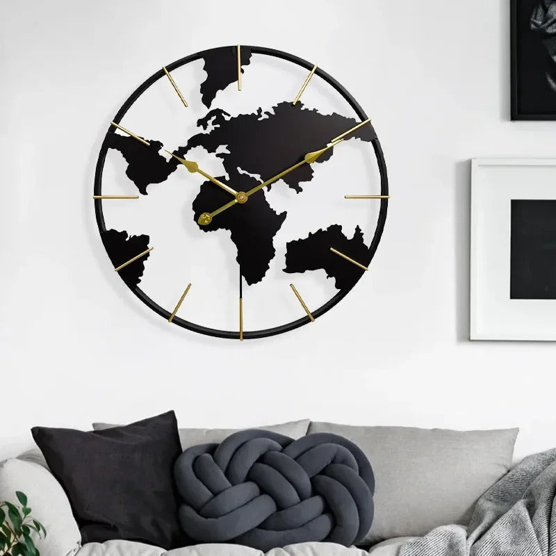 Horloge Murale Monde Métal