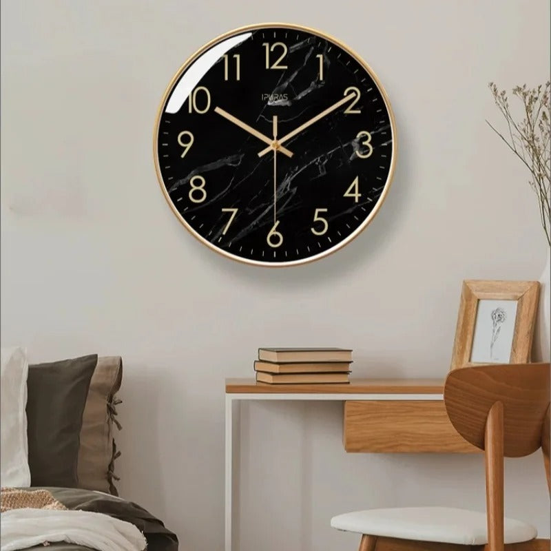 Horloge Murale Marbre Noir
