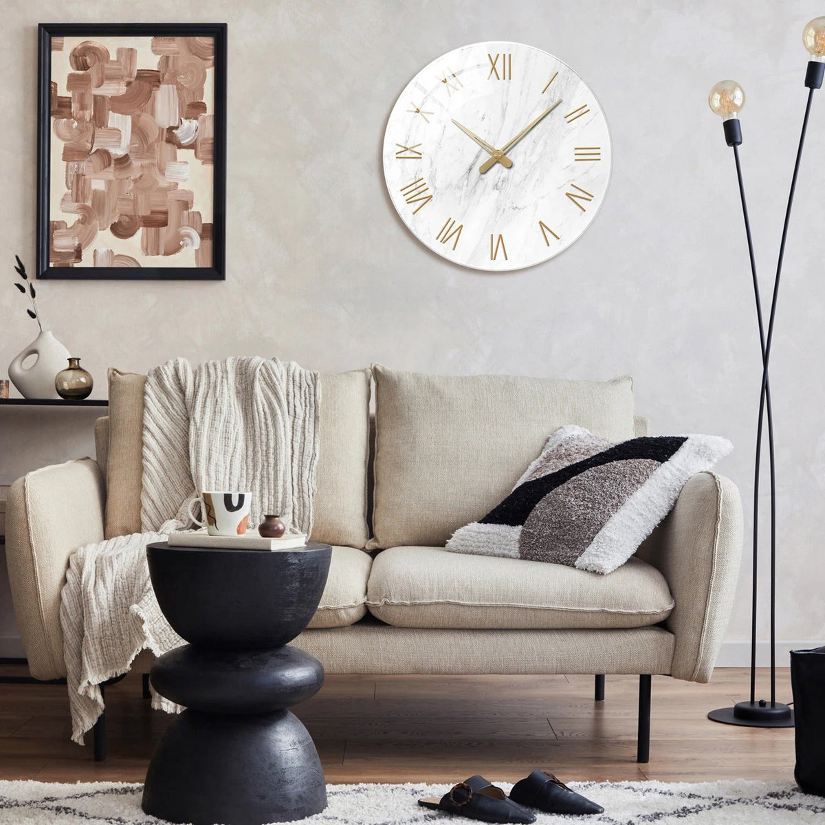Horloge Murale Marbre Classique