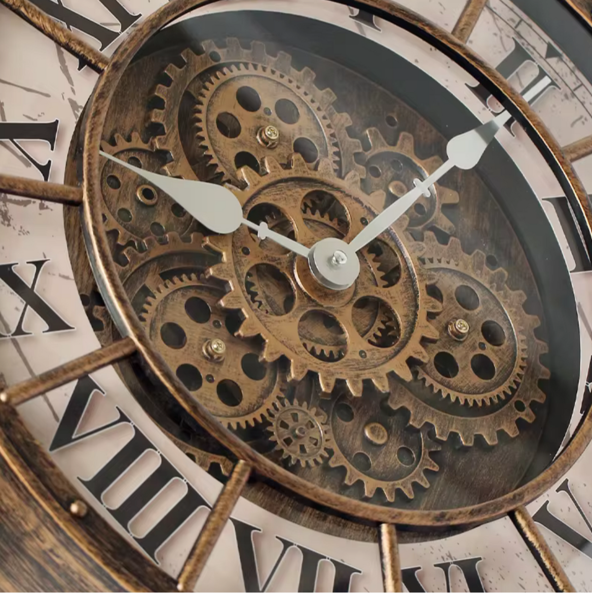 Horloge Murale Rouages Vintage