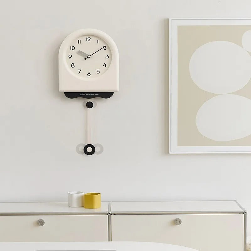Horloge Murale Minimaliste Beige