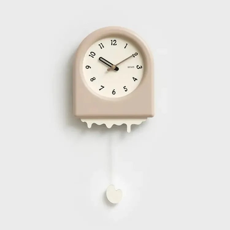 Horloge Murale Minimaliste Beige