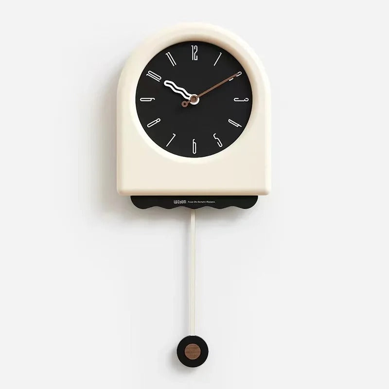 Horloge Murale Minimaliste Beige