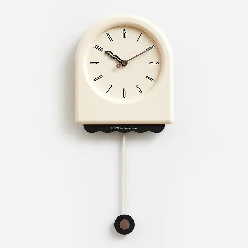 Horloge Murale Minimaliste Beige