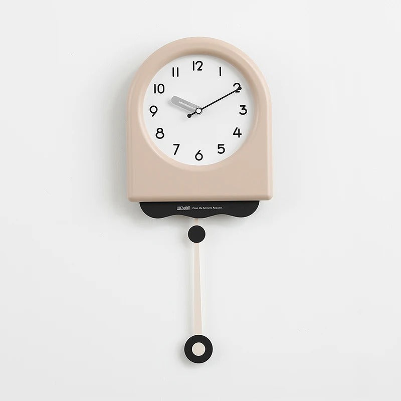 Horloge Murale Minimaliste Beige