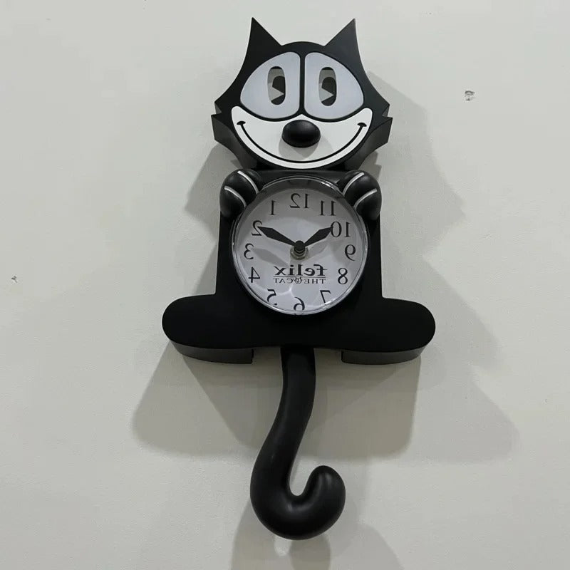 Horloge Murale Chat Cartoon