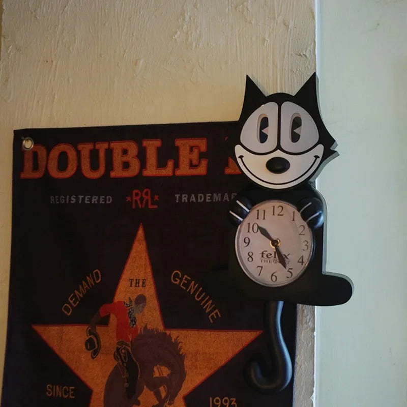 Horloge Murale Chat Cartoon