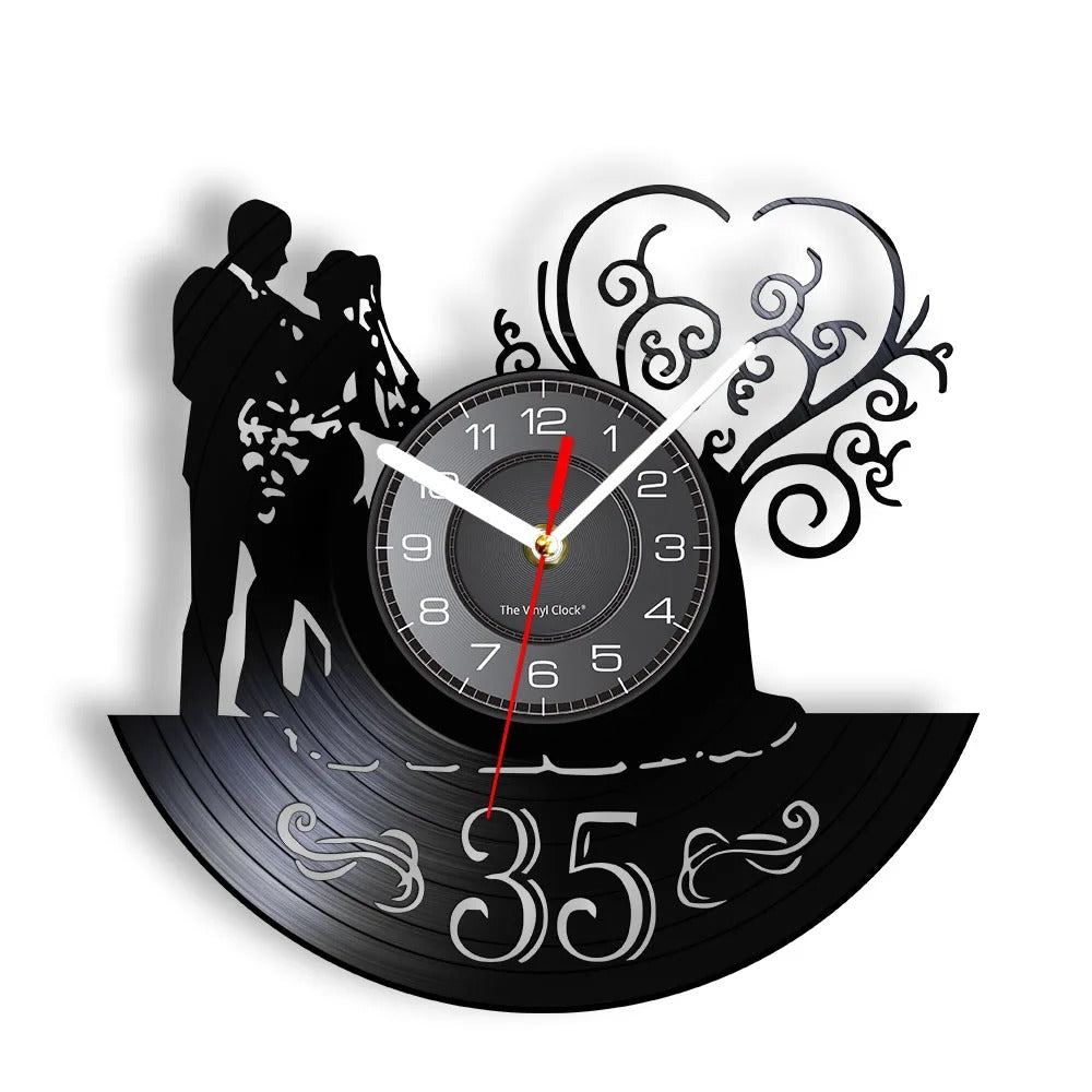 Horloge Murale Cœur Romantique
