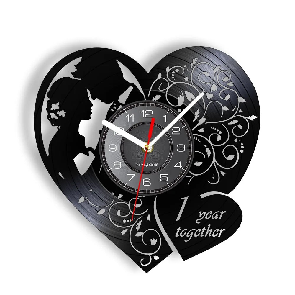 Horloge Murale Cœur Romantique