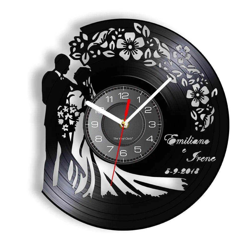 Horloge Murale Cœur Romantique