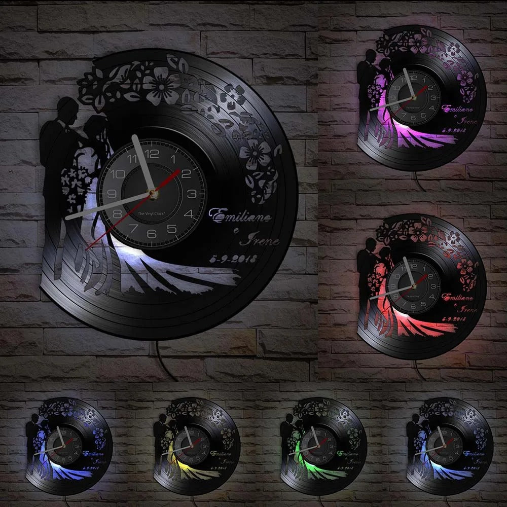 Horloge Murale Cœur Romantique