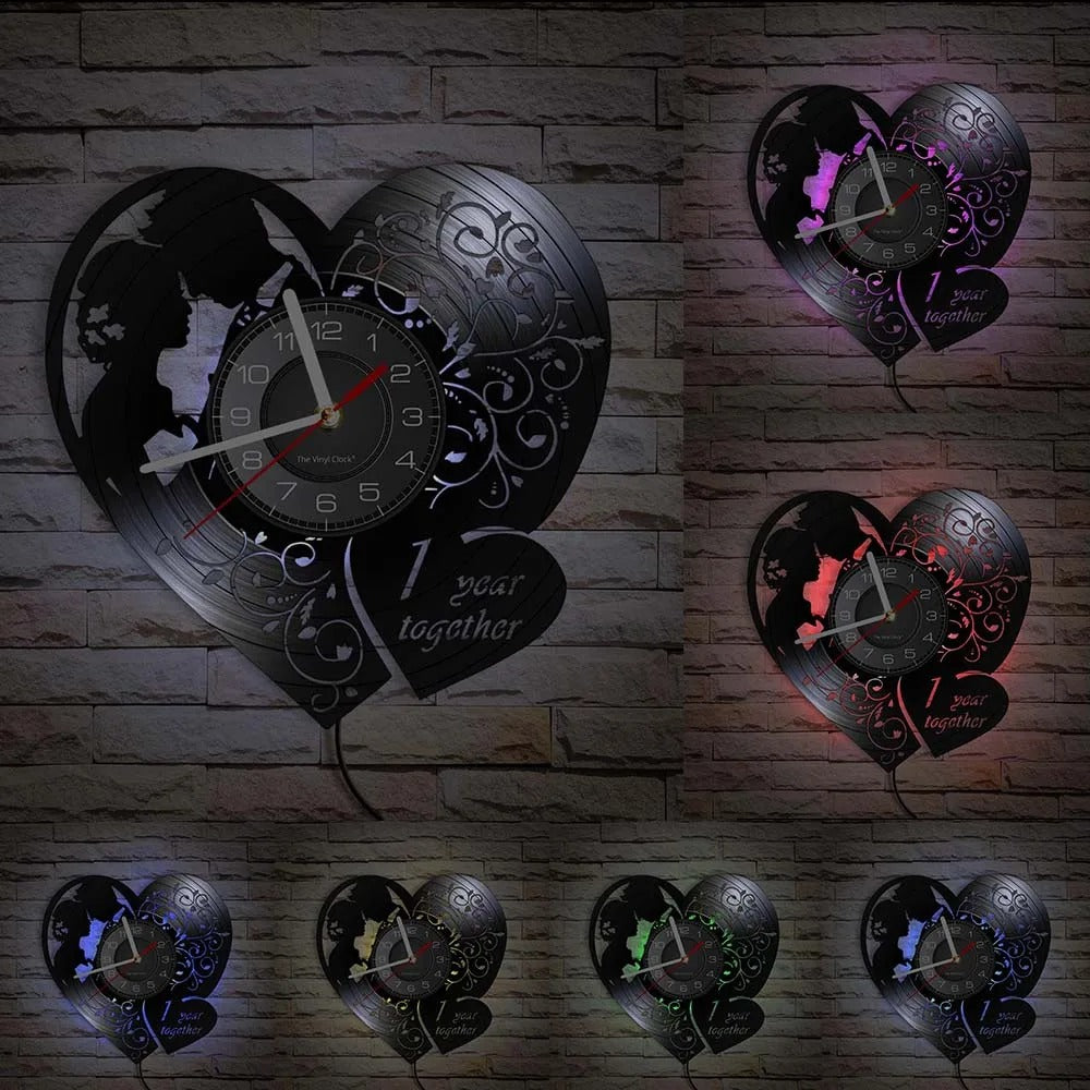 Horloge Murale Cœur Romantique